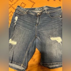 Silver Bermuda shorts